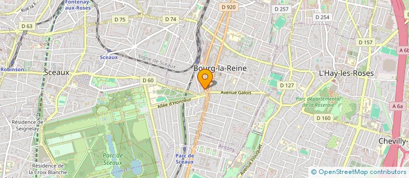 localisation de l'entreprise SCI DE LA PLAINE DE SAULX à BOURG-LA-REINE