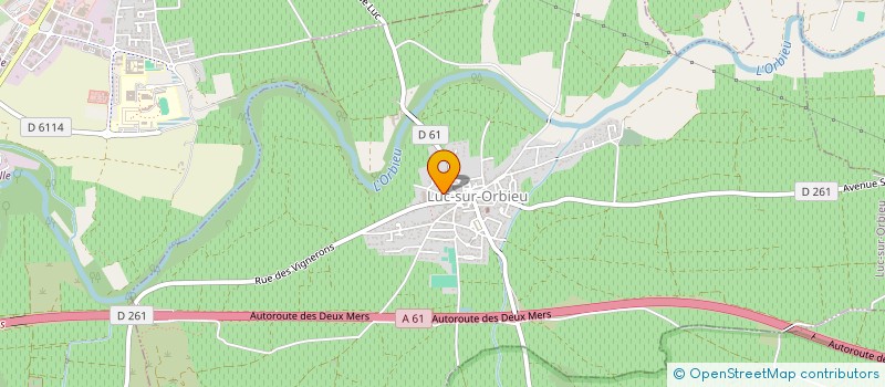 localisation de l'entreprise SCI DE LA PLAUZE  LUC-SUR-ORBIEU