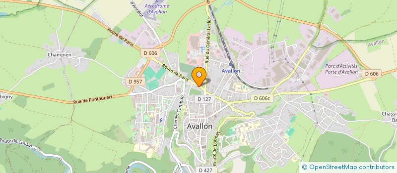 localisation de l'entreprise SCI DE LA PORTE AUXERROISE à AVALLON