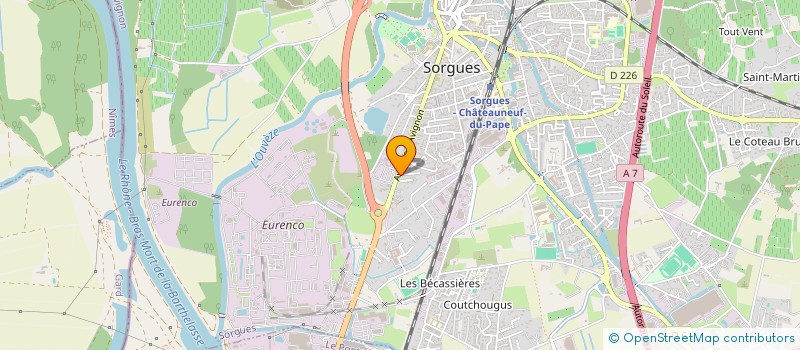 localisation de l'entreprise SCI DE LA PORTE D'ORANGE à SORGUES