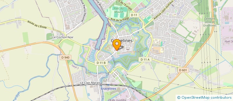 localisation de l'entreprise SCI DE LA PORTE DE CALAIS  GRAVELINES