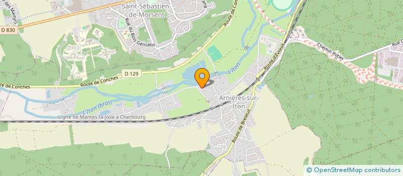 localisation de l'entreprise SCI DE LA PORTE DES CHAMPS  ARNIERES-SUR-ITON