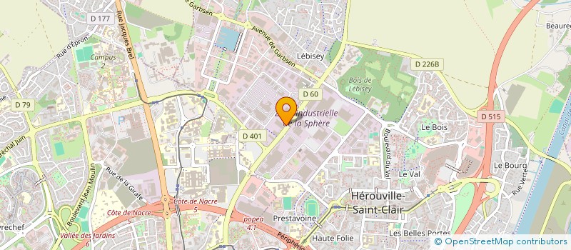 localisation de l'entreprise SCI DE LA PORTE DU BOIS à HEROUVILLE-SAINT-CLAIR