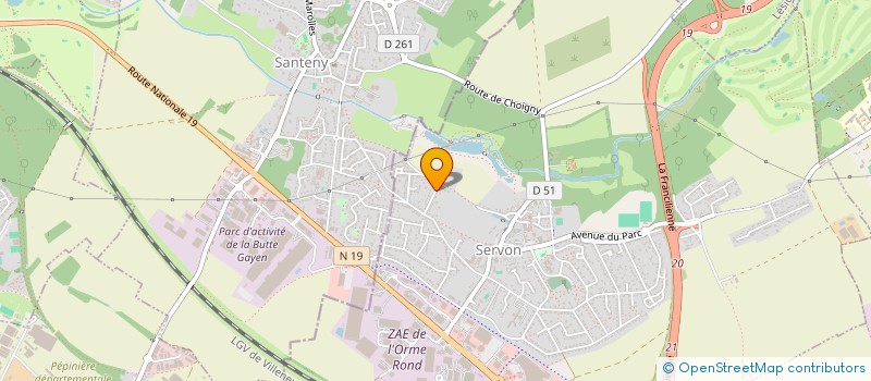 localisation de l'entreprise SCI DE LA PORTE ROUGE  SERVON