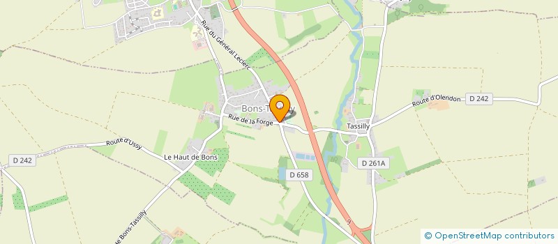 localisation de l'entreprise SCI DE LA POUSSENDRE  BONS-TASSILLY