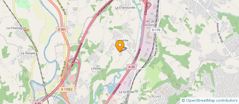 localisation de l'entreprise SCI DE LA PRADE  USSAC