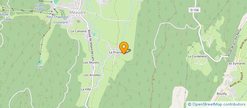 localisation de l'entreprise SCI DE LA PRAIRIE  AUTRANS-MEAUDRE EN VERCORS