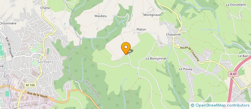 localisation de l'entreprise SCI DE LA PRANERIE  SAINT-CHAMOND