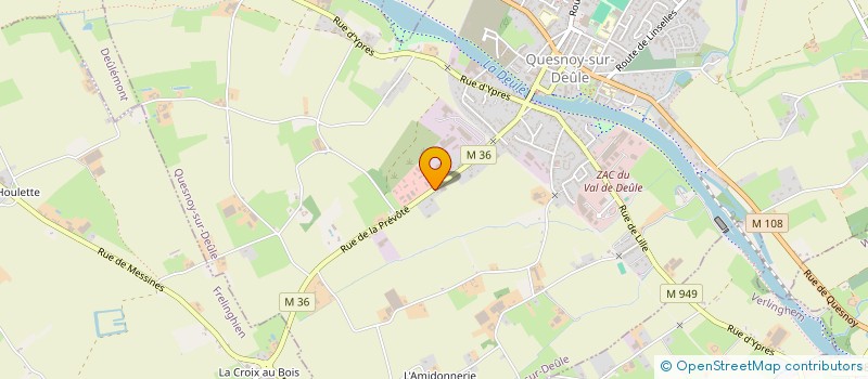 localisation de l'entreprise SCI DE LA PREVOTE à QUESNOY-SUR-DEULE