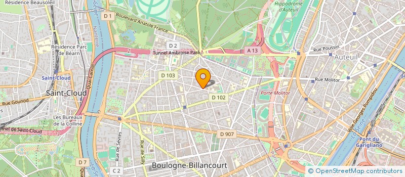 localisation de l'entreprise SCI DE LA PRINCESSE à BOULOGNE-BILLANCOURT