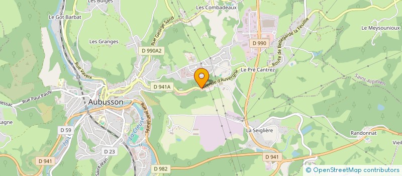 localisation de l'entreprise SCI DE LA QUEUILLE à AUBUSSON