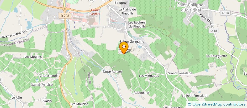 localisation de l'entreprise SCI DE LA RABOUILLERE  PINEUILH