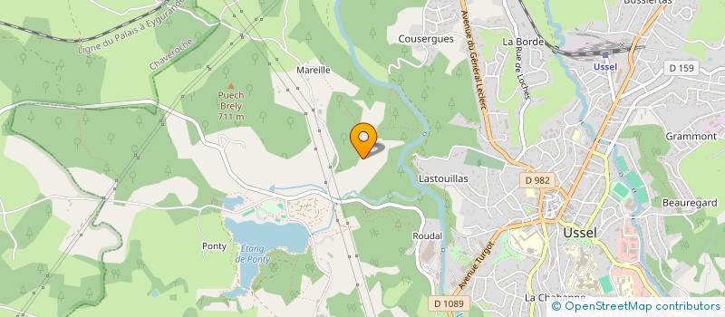 localisation de l'entreprise SCI DE LA REBEYROTTE à USSEL