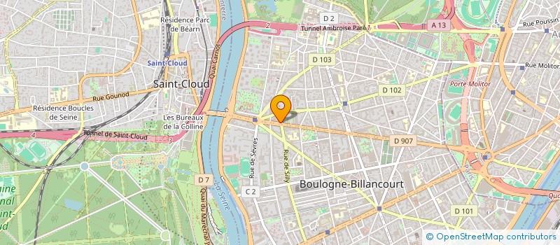 localisation de l'entreprise SCI DE LA REINE à BOULOGNE-BILLANCOURT
