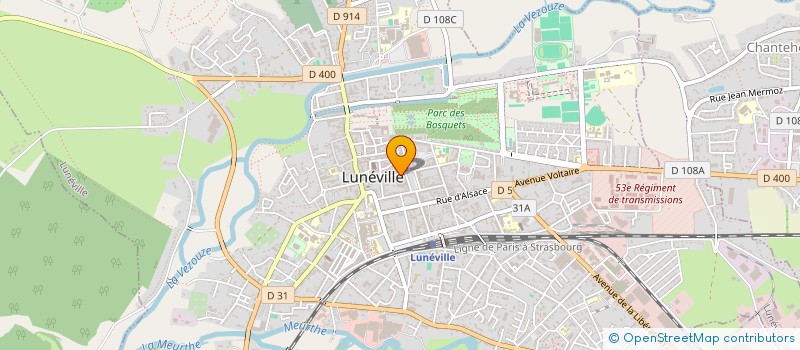 localisation de l'entreprise SCI DE LA REINE  LUNEVILLE