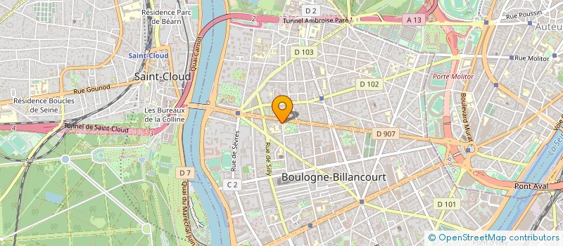 localisation de l'entreprise SCI DE LA REINE à BOULOGNE-BILLANCOURT