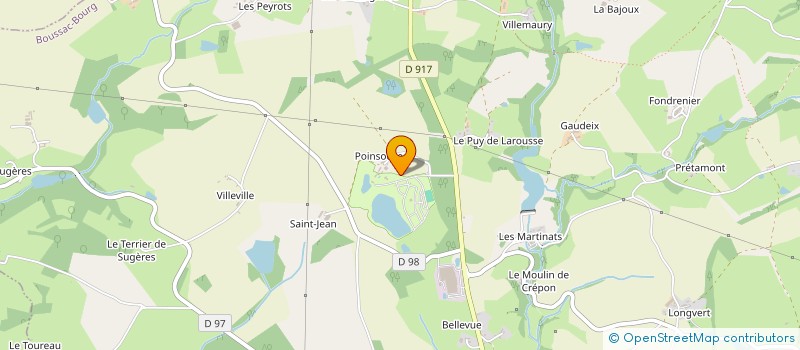 localisation de l'entreprise SCI DE LA RESERVE DE POINSOUZE  BOUSSAC-BOURG