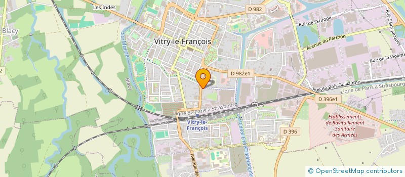 localisation de l'entreprise SCI DE LA RESIDENCE JOFFRE à VITRY-LE-FRANCOIS