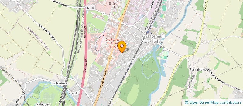 localisation de l'entreprise SCI DE LA RESIDENCE LES SABLES  CHASSENEUIL-DU-POITOU