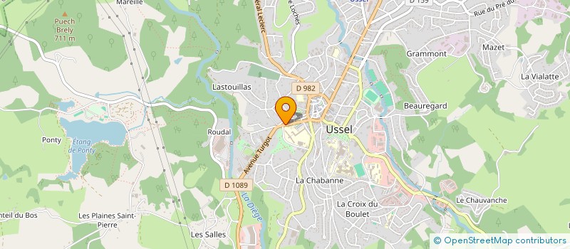 localisation de l'entreprise SCI DE LA RESISTANCE à USSEL