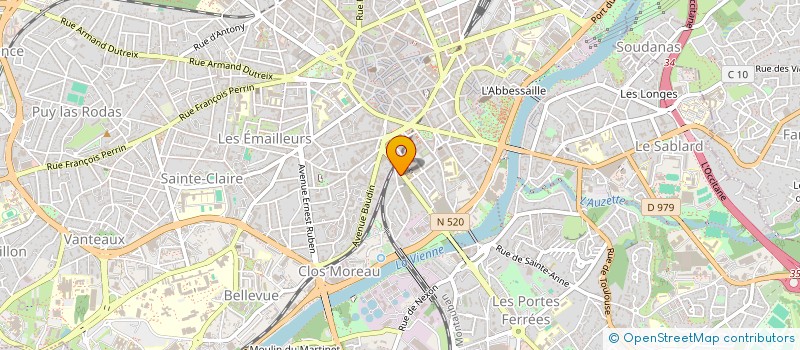localisation de l'entreprise SCI DE LA REVOLUTION à LIMOGES