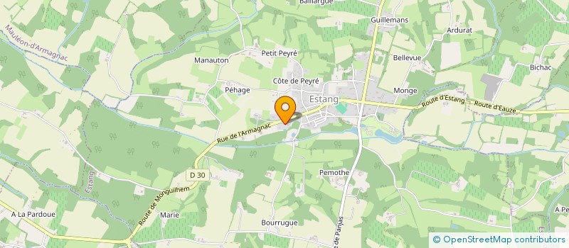 localisation de l'entreprise SCI DE LA RIBERE  CAZAUBON