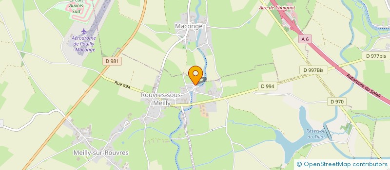 localisation de l'entreprise SCI DE LA RIGOLE  ROUVRES-SOUS-MEILLY