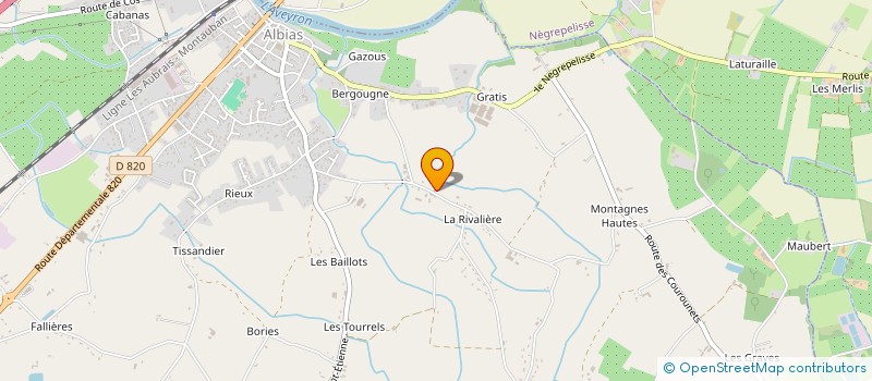 localisation de l'entreprise SCI DE LA RIVALIERE  ALBIAS