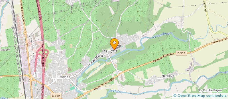 localisation de l'entreprise SCI DE LA RIVIERE  CHANAS