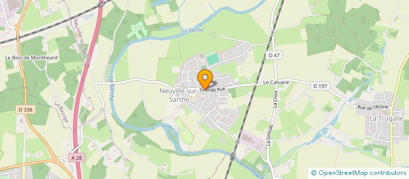 localisation de l'entreprise SCI DE LA RIVIERE à NEUVILLE-SUR-SARTHE