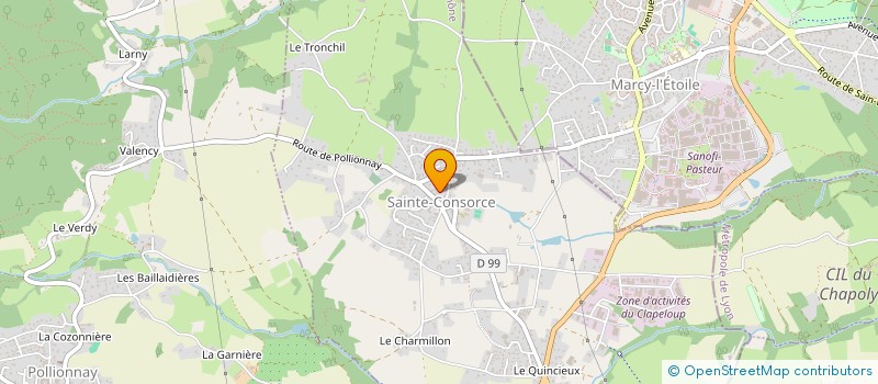 localisation de l'entreprise SCI DE LA RIVIERE  SAINTE-CONSORCE