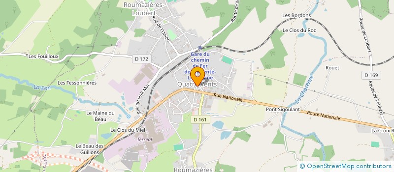 localisation de l'entreprise SCI DE LA ROCHE à TERRES-DE-HAUTE-CHARENTE