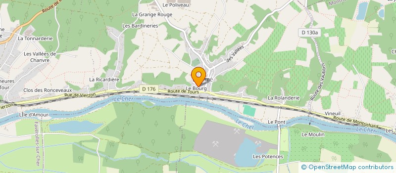 localisation de l'entreprise SCI DE LA ROLANDERIE à MONTRICHARD-VAL-DE-CHER