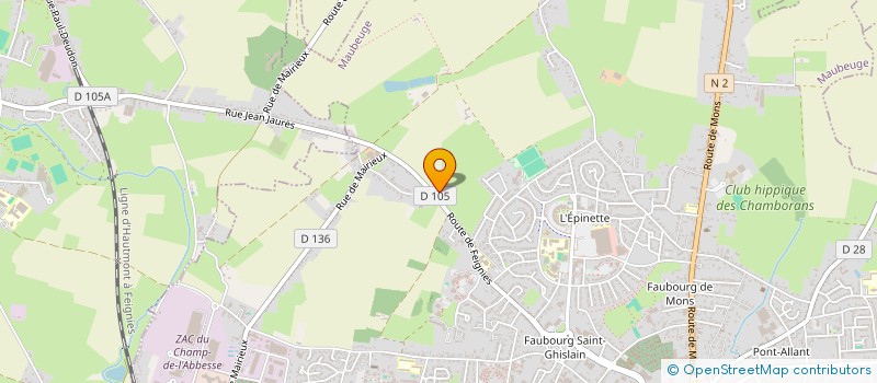 localisation de l'entreprise SCI DE LA RONDE FOSSE  MAUBEUGE