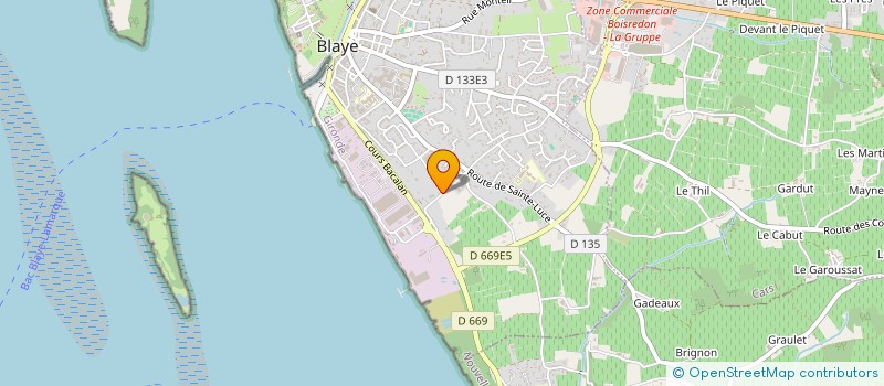 localisation de l'entreprise SCI DE LA ROQUETTE à BLAYE