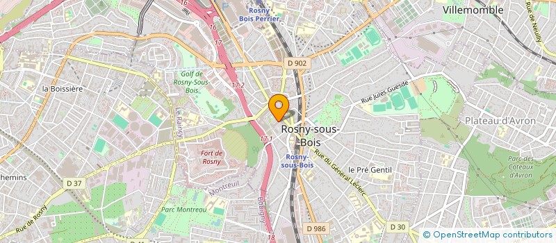 localisation de l'entreprise SCI DE LA ROSE à ROSNY-SOUS-BOIS