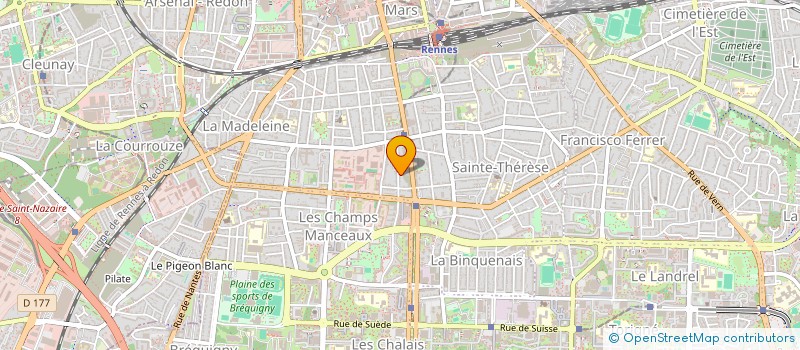 localisation de l'entreprise SCI DE LA ROULETTE  RENNES