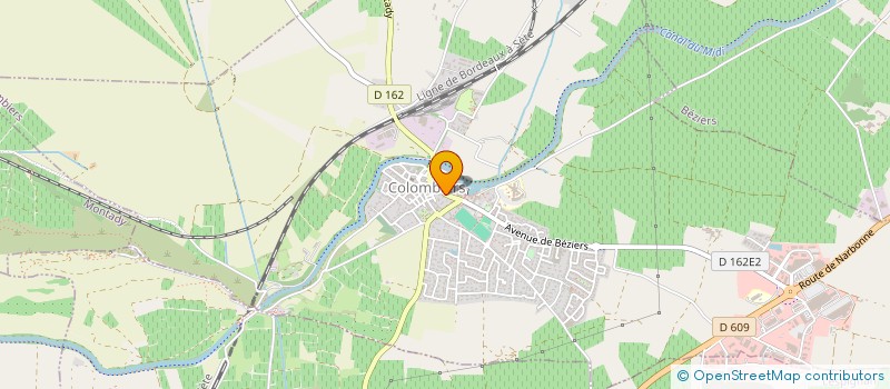 localisation de l'entreprise SCI DE LA ROUTE DE BEZIERS à COLOMBIERS