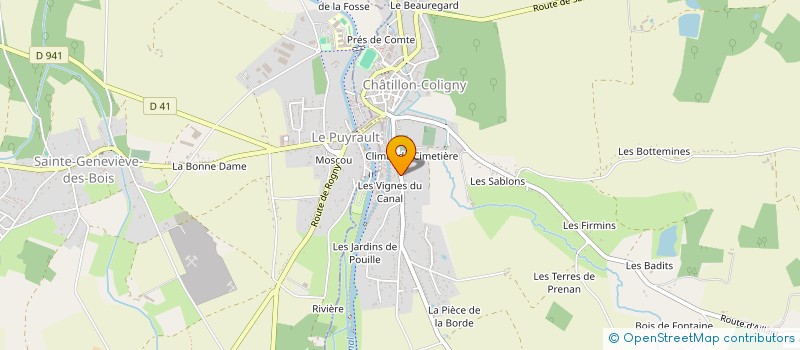 localisation de l'entreprise SCI DE LA ROUTE DE DAMMARIE à CHATILLON-COLIGNY