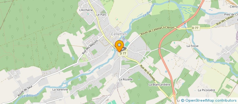 localisation de l'entreprise SCI DE LA ROZELLE à CELLETTES