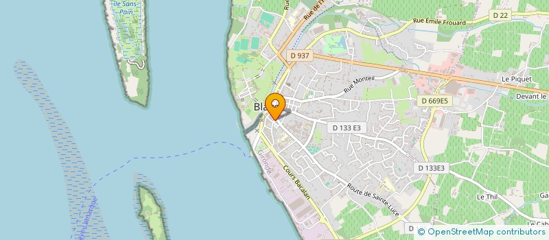 localisation de l'entreprise SCI DE LA RUE ABBE BELLEMER à BLAYE