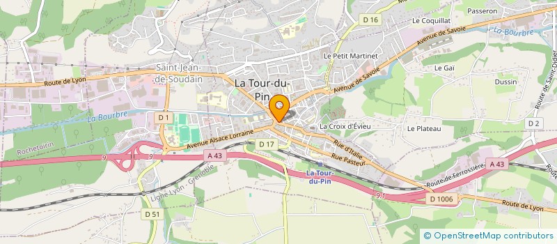 localisation de l'entreprise SCI DE LA RUE ARISTIDE BRIAND  LA TOUR-DU-PIN