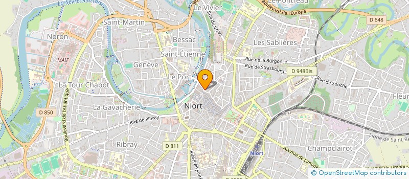 localisation de l'entreprise SCI DE LA RUE BASSE  NIORT