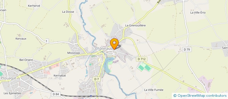 localisation de l'entreprise SCI DE LA RUE BERTHOU  CHATELAUDREN-PLOUAGAT