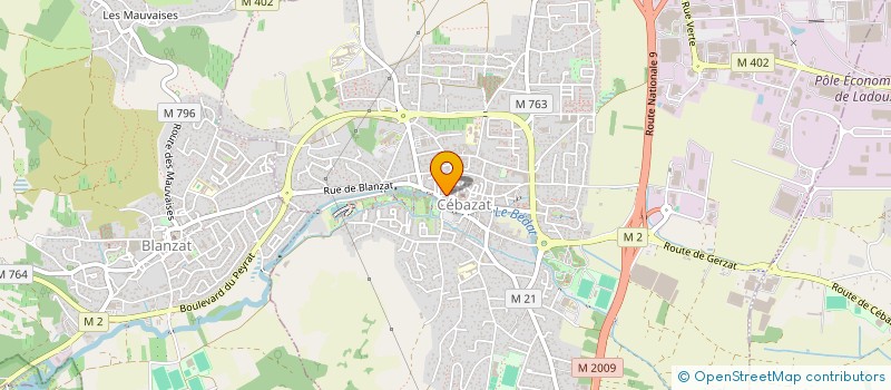 localisation de l'entreprise SCI DE LA RUE BLATIN  CEBAZAT