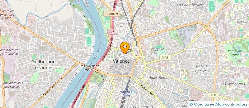 localisation de l'entreprise SCI DE LA RUE CHANTELOUVE à VALENCE