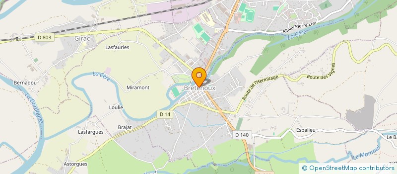 localisation de l'entreprise SCI DE LA RUE D'ORLINDE  BRETENOUX