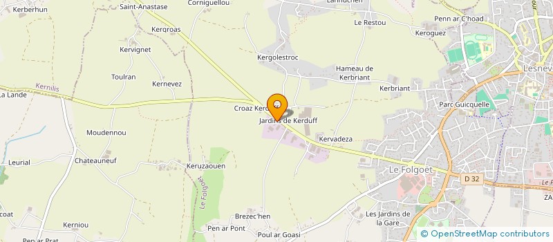 localisation de l'entreprise SCI DE LA RUE DE L IROISE  LE FOLGOET