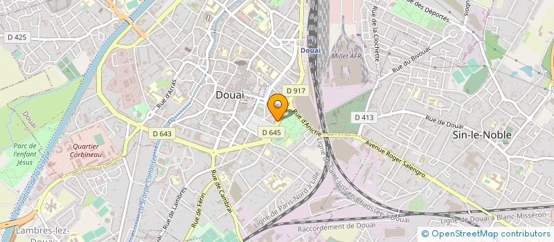 localisation de l'entreprise SCI DE LA RUE DE LIEGE à DOUAI