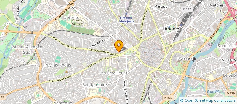 localisation de l'entreprise SCI DE LA RUE DE LIEGE à LIMOGES